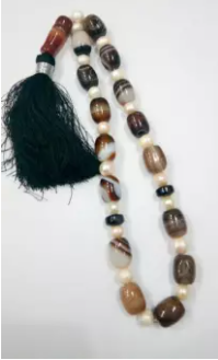 Sulemani Aqeeq & Pearl stone Tasbeeh - Special Sulemani Aqeeq & Pearl Stone Tasbeeh- Islamic Product